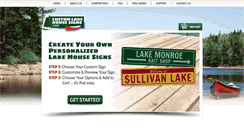 Desktop Screenshot of customlakehousesigns.com