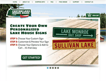 Tablet Screenshot of customlakehousesigns.com